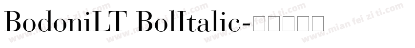 BodoniLT BolItalic字体转换